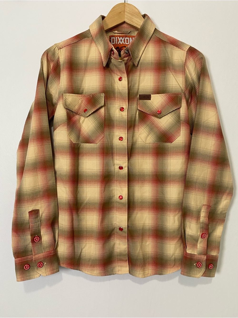 DIXXON Women's Bubba Flannel Plaid Snap Shirt Sml Casual Western Comfy